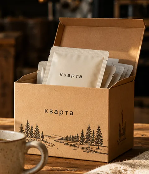 Коробка с дрип-пакетами «Кварта»